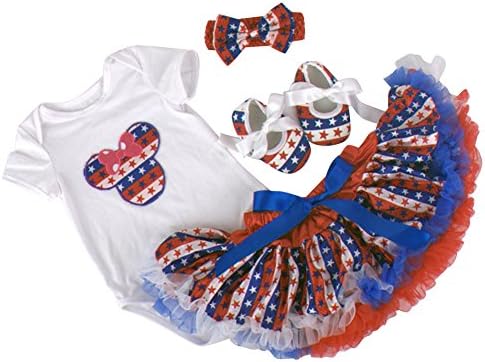 DanDe Baby's 4 pieces Infant Romper Outfits Birthday Dress for 3-6M