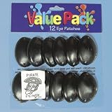 12 Plastic Pirate Eye Patches