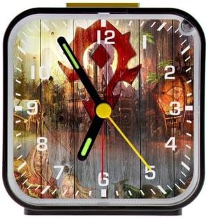 World Of Warcraft Custom Square Black Alarm Clock As A Nice Gift Black 3.27Inch