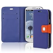 CaseCrown Wallet Case (Blue) for Samsung Galaxy S III S3