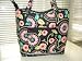 Blossom Collection Quilted Handbag Purse - Black with Floral