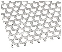 Aluminum 3003-H14 Perforated Sheet 20 Gauge .032" Thick 33 Holes Per In. 12" x 24"