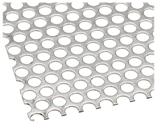 Aluminum 3003-H14 Perforated Sheet 20 Gauge .032 Thickness 75 Holes Per In. 12 x 12