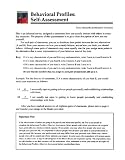 People Smarts: Self-Assessment: Behavioral Profiles: Self-Assessment (Peoplesmarts)