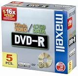 Review Maxell 275517.10.GB / Maxell - 5 x DVD-R - 4.7 GB 4x - jewel case - storage media