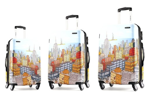 Samsonite CityScapes 3 Piece Spinner Set (Blue Print)