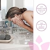 Facial Konjac Sponge + Charcoal Soap with Jojoba & Rosehip Essential Oils in Gift Box ♥ With Activated Bamboo Charcoal ♥ Deep Cleansing ♥ Gentle Exfoliation ♥ 100% Natural ♥ Money Back Guarantee