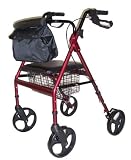 Seat Height Adjustable Aluminum Rollator with 8
