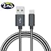 USB Type C Cable, Metal Braided 6.6 ft 2 Pack Durable USB-A to USB-C Charging Cable, Fast Charger Cord for Samsung Galaxy S21 S20+ S10 S9 S8 A51 Note PS5 Controller Pixel