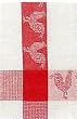 Waffle Weave 100% Cotton Blue / White Barnyard Dishtowel 18" X 28" Set / 6