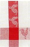 Waffle Weave 100% Cotton Blue / White Barnyard Dishtowel 18" X 28" Set / 6