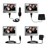 Road Warrior Kit for the Archos 705 WiFi includes a Car  Wall Charger AND USB cable AND Battery Extender - Gomadic Brand w/ TipExchange Technology