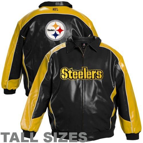 Pittsburgh Steelers Big & Tall Ultra Fan Faux Leather Jacket - XLT