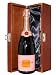 Veuve Clicquot Rose Champagne in Luxury Hinged Stained Wooden Box