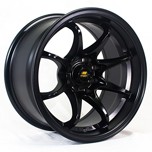 One 15x8 MST CE28 Style MT04 4x100 0 Black Wheel fit Civic CRX Del Sol Prelude I