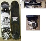 2009 KROWN Skull on Black 7.5W x 31L Skateboard RIDE LIKE A KING !!