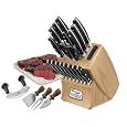 Chicago Cutlery Insignia 2 18-Piece Block Set with Bonus  Mezzaluna and Cheese Knife Trio
