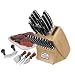 Kitchen & Housewares : Chicago Cutlery Insignia2 18-Pc Block Set with Bonus Omaha Steaks, Mezzaluna and Cheese Knife Trio
