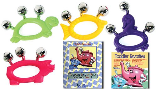 Childrens Toyshop  Musical Instruments : BeBoP Kidz Animal Bells Childs Rhythm Set