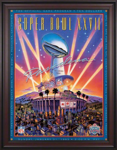 Framed Canvas 36 x 48 Super Bowl XXVII Program Print | Details: 1993, Cowboys vs Bills