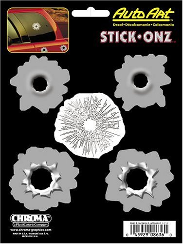 Bullet Holes Vinyl Stick Onz Decal