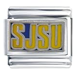 Sjsu San Jose State Licensed Sports Italian Charms Bracelet Link