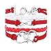 Susenstone®Handmade Multilayer Infinity Love Charm Leather Weave Jewelry Bracelet