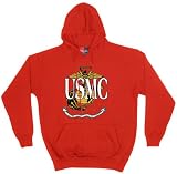 MARINES - Black Hoodie Pullover Sweatshirt