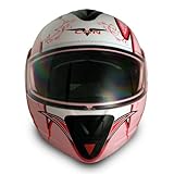 VCAN V210 Large Pink Queen Graphic Modular Helmet