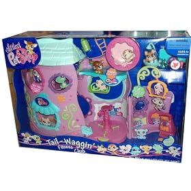 Littlest Pet Shop Playset - Tail-Waggin' Fitness Club with Gym Playset, Treat Dispenser, Lockers and 2 Exclusive Pets : Kangaroo (#682) and Guinea Pig (#683)