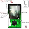 Microsoft &reg; Zune TM (Original 30 gig) Skin Fire Green On Black WraptorSkinz TM Kit by TuneTattooz TM