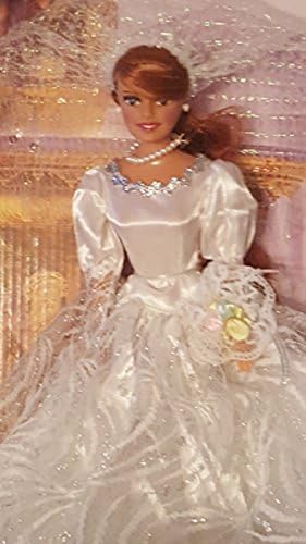 Bridal Wedding Dress Princess Doll in White Gown &amp; Veil Outfit