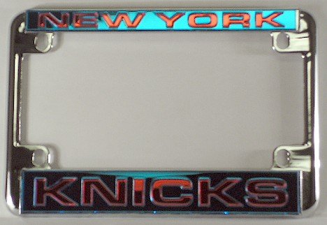 New York Knicks Chrome Motorcycle RV License Plate Frame