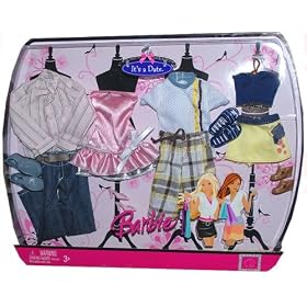 Barbie and Ken 2008 Clothes Fashion Pack Assortment Set - IT'S A DATE with 4 Outfits (2 Ken's and 2... by Barbie