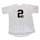 Derek Jeter Autographed On Back Number Replica NY Yankees Jersey
