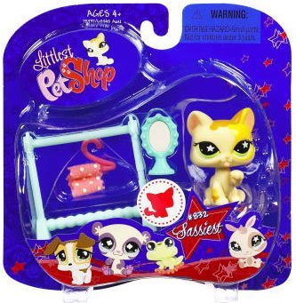 Best Price Littlest Pet Shop Assortment 'B' Series 2 Collectible Figure Cat with Clothes Rack and Mirror