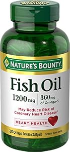 Nature's Bounty Fish Oil 1200 mg Omega-3, 200 Rapid Release Softgels