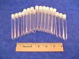 13 X 100mm Plastic Test Tubes with Caps, 25 Pack