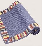 Blue 12' x 15' Area Rug With Multicolored Border