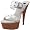 White Leather/Tan Sawdust