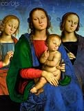 Wallmonkeys Peel and Stick Wall Decals - Madonna and Child with St. Catherine and St. Rosa by Pietro Perugino - Removable Graphic