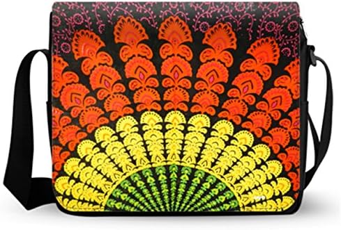 Bohemian Pattern Print Women Messenger Bags Classic Shoulder Bags Cross Body Bag 12.2*9.4 Inch