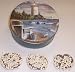 Scott's Cakes 1 lb. Milk Chocolate Covered Pretzel with White Chocolate Chips in a Lighthouse Tin