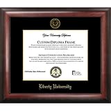Liberty University Gold Embossed Diploma Frame
