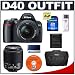 Nikon D40 6.1MP Digital SLR Camera + Nikon 18-55mm AF-S Lens + Nikon 55-200mm ED AF-S Lens + Nikon SLR Gadget Bag + Transcend 4GB SDHC SecureDigital Card + USB Card Reader