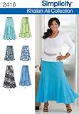 Simplicity Sewing Pattern 2416 Misses / Plus Size Skirts, BB (20W-28W)