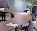 34 Inch Adjustable Crescent Table in Pearwood - Mayline Office Furniture - TT60CACRPBLK