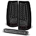 AKKON - For Chevy Silverado Sierra LED Smoked Tail Lights Replacement + Smoke LED 3rd Brake Cargo Light Lamp