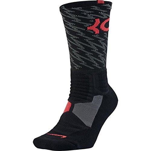 Nike KD Mens Hyper Elite Crew Basketball Socks Black/Bright Crimson