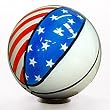Clear Basketball Flag Bowling Ball